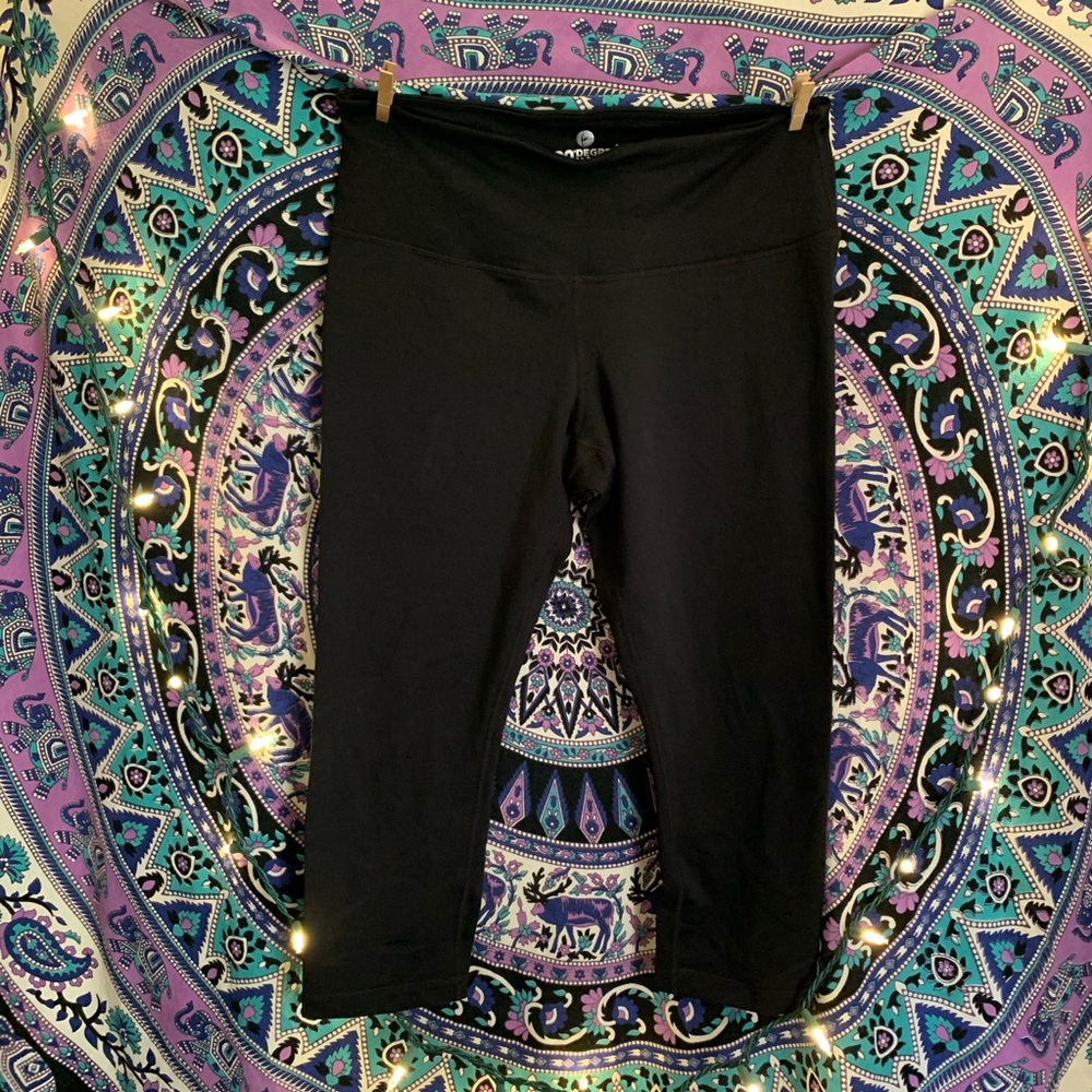 Brand New 90 Degree By Reflex Black Yoga/Fitness Capris